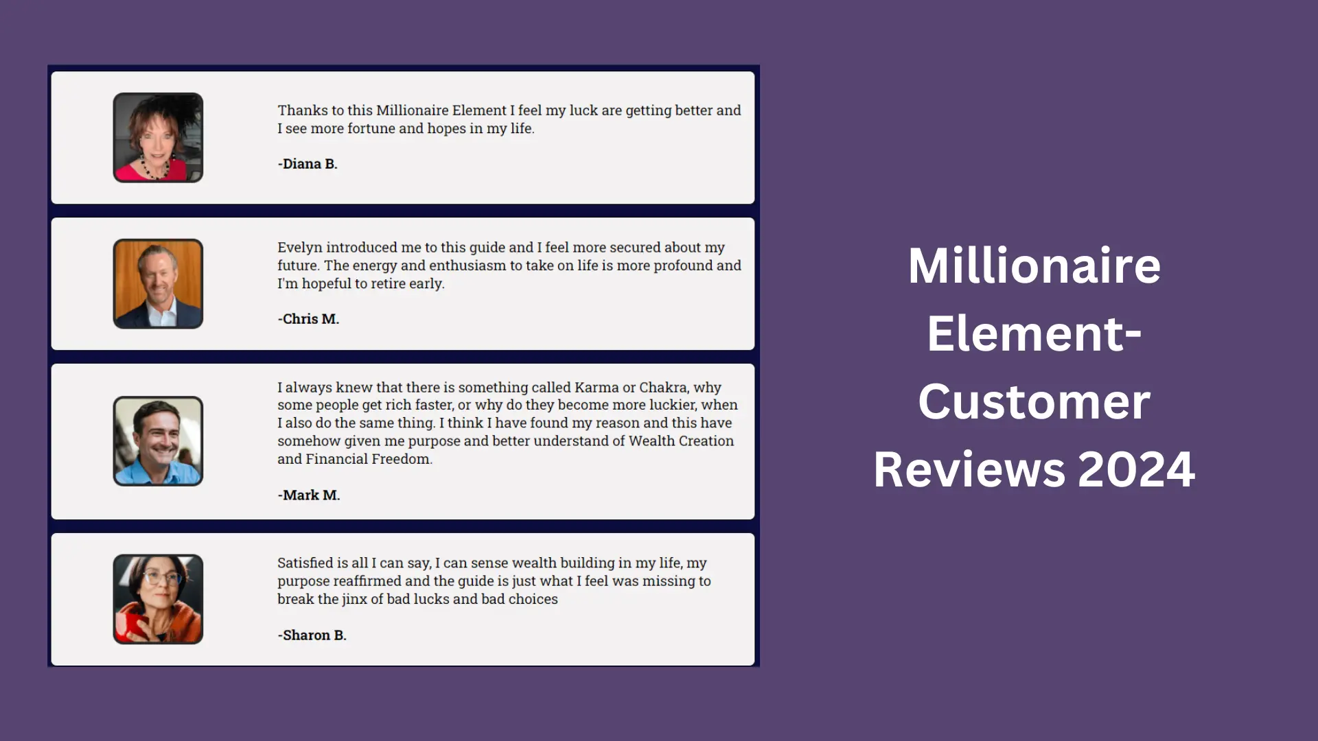 Millionaire Element customer reviews